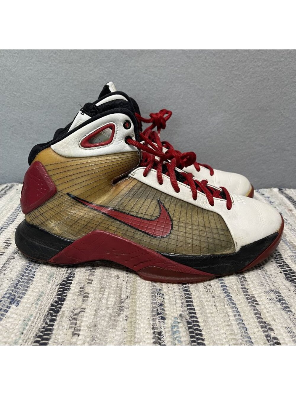 Nike Hyperdunk 2008 Mens Basketball Shoes White/Varsity Red/Black Size 8